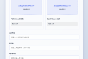 P12证书密码修改HTML单页源码